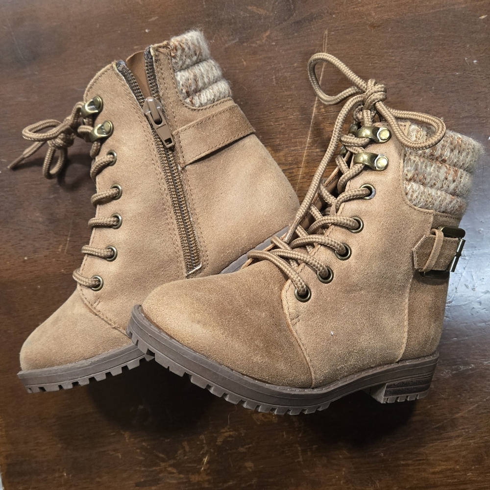 SUGAR Toddler Lace-Up Zip Up Ankle Boots - Size 11